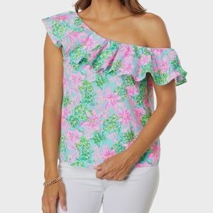 New Lillie Pulitzer Zeldie one shoulder top size Medium